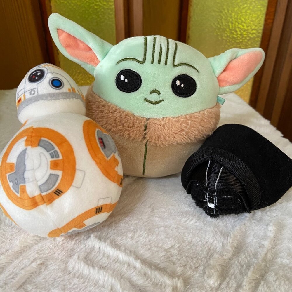 Star Wars Plush Lot Baby Yoda Grogu Squishmallow Darth Vader Tsum Tsum BB8 Small